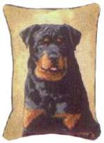 Pedigree Rottweiler Tapestry Throw Pillow