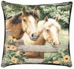 Horse Sense Tapestry Throw Pillow