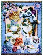 Cats in the China Tapestry Throw