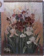Iris Garden Tapestry Throw