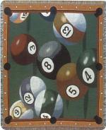 Let's Play Pool Tapestry Throw