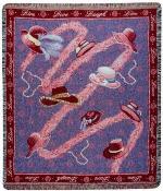 Red Hats Tapestry Throw