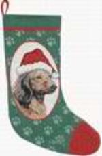 SALE Pedigree Long Haired Dachshund Christmas Stocking Retired Item