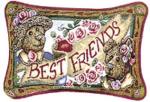 Boyds Bear Afternoon Tea Pillow Talk Tapestry Pillow