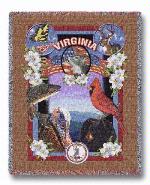 State of Virginia Tapestry Throw