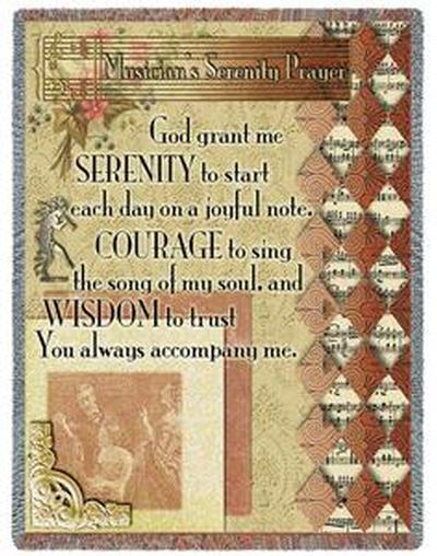 Serenity Prayer, woven cotton throws, throw blankets, & tapestries 