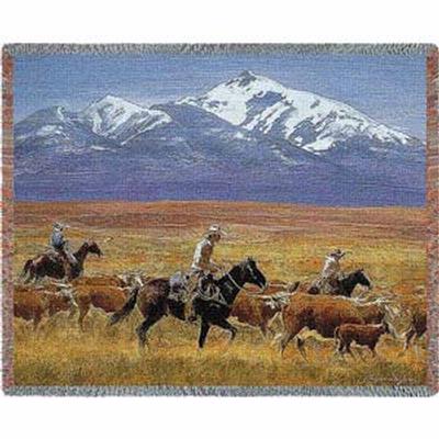 70x54 HORSE & Colt Western Tapestry Afghan Throw Blanket 