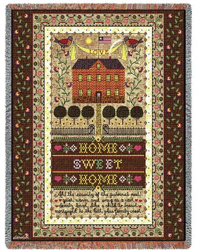 70x53 AMERICANA Country Tapestry Afghan Throw Blanket 