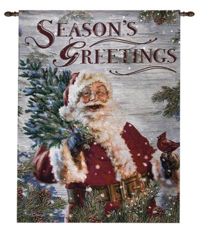 Top 10 Reasons To Believe in Santa ~ Christmas Tapestry Bannerette Wall Hanging 