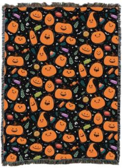 Pumpkin Candy Tapestry Throw
