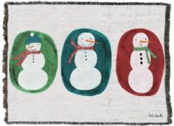 Friendly Snowmen Tapestry Throw
