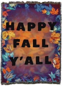 Happy Fall Y'All Tapestry Throw