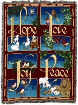 Hope - Love - Joy - Peace  Blanket