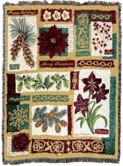 Christmas Collage Tapestry Throw