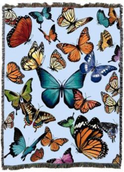Fluttering Butterflies Tapestry Throw