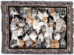 Purrfect Cats Tapestry Throw