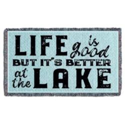 Bettter At the Lake Tapestry Throw #2
