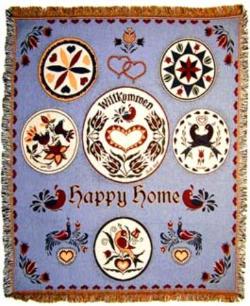 Amish Happy Home Tapestry Throw