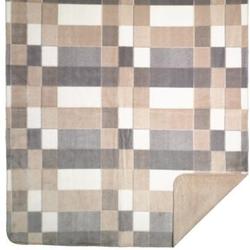 Denali Gray Plaid Microplush ® Blanket