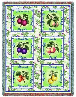 Alsatian Fruit Tapestry Throw