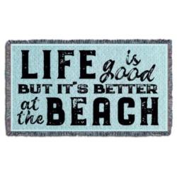 Bettter At the Beach Tapestry Throw #4