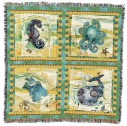 Playful Sea Lap Tapestry Throw
