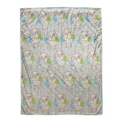 Stitch Happy Owl 2-Layer  Tapestry Throw
