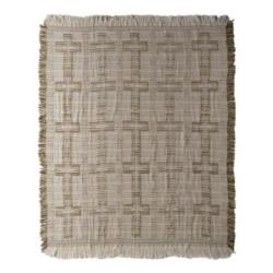 Cross - Textured Cross Black 2 Layer Throw