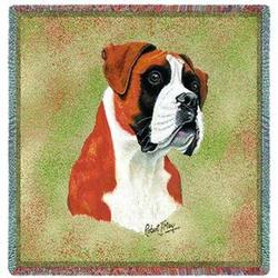 Boxer Lap Square Tapestry Throw