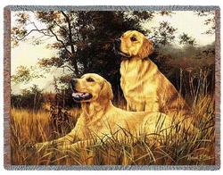 Golden Retriever Tapestry Throw