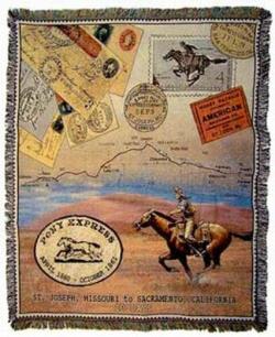 Pony Express Tapestry Throw