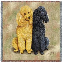 Poodles Lap Square Tapestry Throw