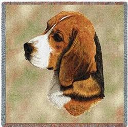 Beagle Lap Square Tapestry Throw