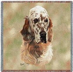 English Setter Lap Tapestry Throw