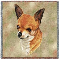 Chihuahua Lap Square Tapestry Throw