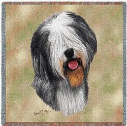 Old English Sheep Dog Lap Tapestry Throw