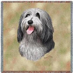 Bearded Collie Lap Tapestry Throw
