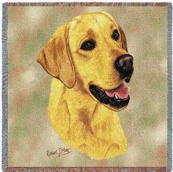 Yellow Lab Lap Square Tapestry Throw
