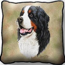 Bernese Mountain Dog Tapestry Pillow