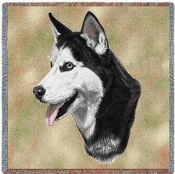 Siberian Husky Lap Tapestry Throw