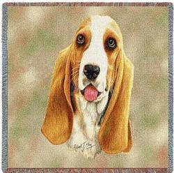 Bassett Hound Lap Square Tapestry Throw