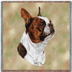 Boston Terrier Lap Tapestry Throw