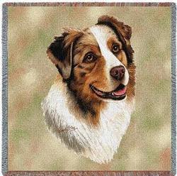 Australian Shepherd Lap Tapestry Throw