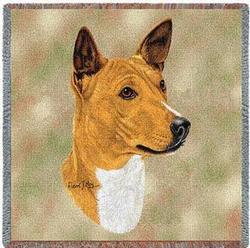 Basenji Lap Square Tapestry Throw