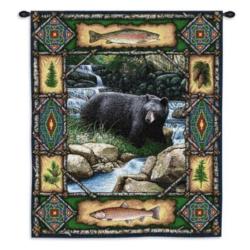 Black Bear Lodge Tapestry Wall Hanging