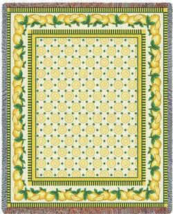 Lemon Zest Tapestry Throw