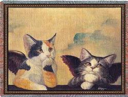 Cherub Cats Tapestry Throw