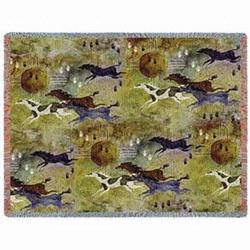 Horses of Zia Tapestry Throw