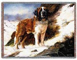 Saint Bernard Tapestry Throw