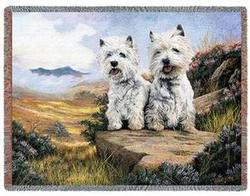 West Highland Terriers Tapestry Throw